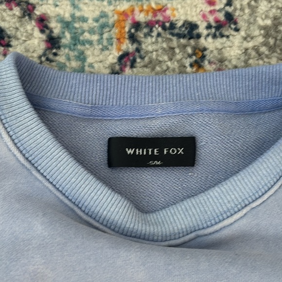 White Fox Angel Blue Graphic Sweatshirt and Shorts Set - Picture 3 of 7